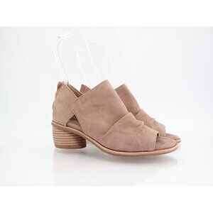 Sofft Carleigh Sandal Bootie Women Sz 7.5 Tan Brown Leather Block Heel Open Toe